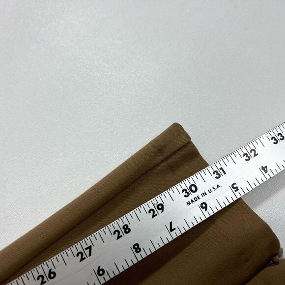 J. Crew Mario Bellucci Flare Pants Womens Tan XS Zippered Bell Bottom High Rise - Picture 7 of 13